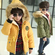 3 10Y Kids boy winter jacket new hooded thermal boys outerwear coat thicken jacket children boy
