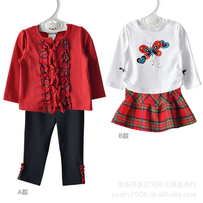 2013 Spring and Autumn Kids 1-2 years old 0-1 baby girl dress pants long-sleeved clothing pieces suit | Детская одежда и обувь