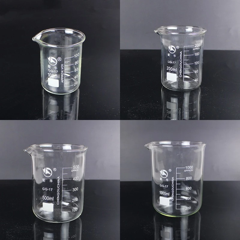1 Set 100ml 0ml 500ml 1000ml Borosilicate Glass Beaker Chemistry Experiment Heat Resist Labware Beaker Laboratory Equipment Beaker Aliexpress