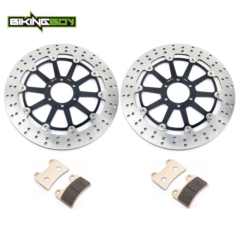 Round Black BIKINGBOY для поездок на мотоцикле Ducati 750 800 900 1000 Sport Supersport 696 800 1000 Монстр 996 ST4S 944 ST2 передние тормозные диски роторы колодки - Цвет: Round Black