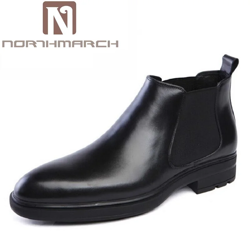 En Masculino Botas Negro Northmarch Famosa Deslizamiento Lujo Calidad Invierno Tobillo Tinto Genuino Hombres Los De vino Tenis Zapatos Negocios Cuero qIfw7