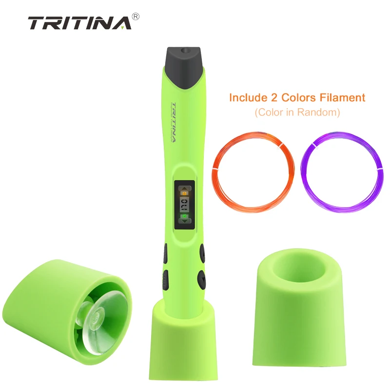 

Tritina Geek3 DIY 3D Pen Scribbler Printing with LED Display Screen  Pack of 2 Printer Filament for Doodle,Art,drawing,Creation