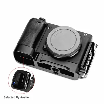 

Quick Release QR L Plate Vertical Bracket Hand Grip Aluminum For Sony A6400 ILCE-6400 Arca Sunway Benro