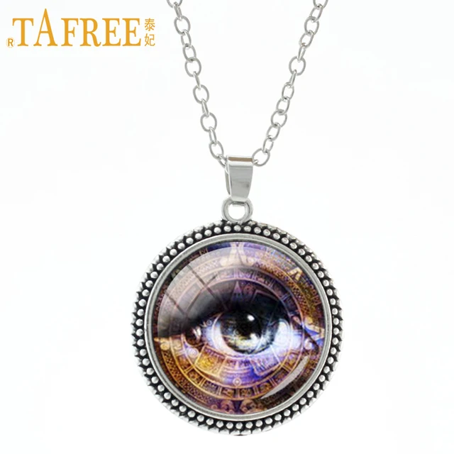 Tafree Aztec Calendar Necklace Secret Eyes Mayan Sun Astronomy Tafree Aztec Calendar Necklace Secret Eyes Mayan Sun Astronomy Archaeology Choker Gl Fashion Men Women