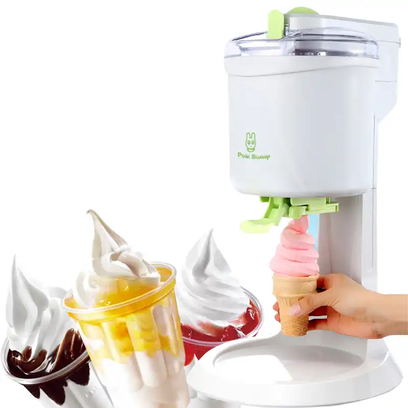 Electronic Ice Cream Maker,Portable Household Use Fruit Soft Serve Frozen Yogurt Machine for Frozen Fruit Dessert Make Vegan first