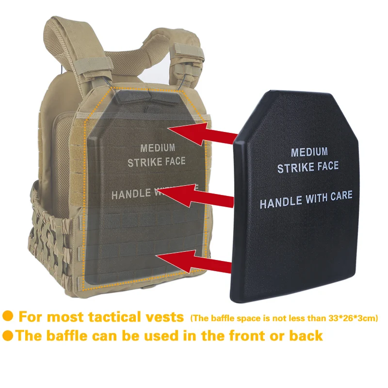  Tactical Vest Baffle Airsoft Protective chest pad Military SAPI Shock Plate Hunting Vest accessorie
