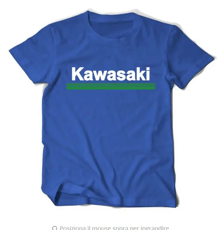 Футболка Kawasaki из чистого хлопка; футболка с короткими рукавами; летняя футболка для мальчиков и девочек