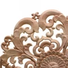 RUNBAZEF Woodcarving Furniture Decoration Solid Wood Door Round Applique Flower Him Miniature Crafts Figurine Storm ► Photo 3/6