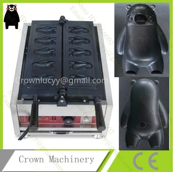 

Commercial Use Non-stick Electric Cartoon Kumamoto Bear Waffle Maker Iron Baker Machine