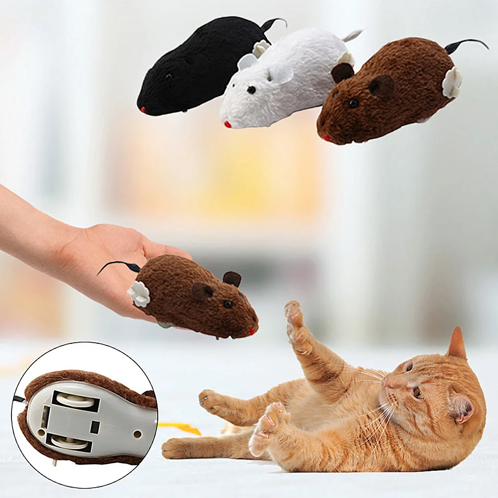 Cat Teaser Cat Toys Simulation Plush Mouse Spring Twist Rat Mouse Mice 