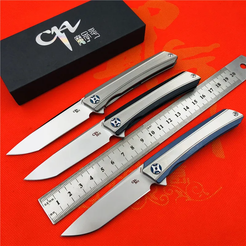 

CH 3002 New arrival Flipper folding knife D2 blade Titanium handle Outdoor camping hunting pocke knives EDC tools Survival