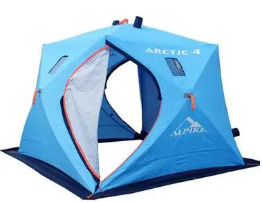 Всплывающие палатки для ловли карпа со льдом, зимняя палатка для рыбалки в холодную погоду, огнестойкие палатки для ловли со льдом - Цвет: Синий