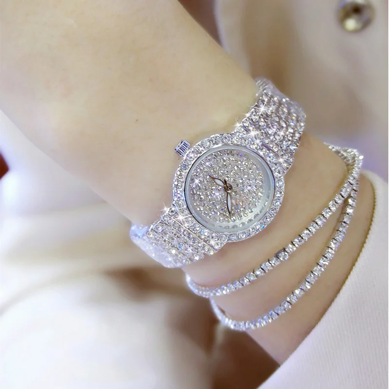 

Luxury Women Watches Diamond Famous Brand Elegant Dress Quartz Watches Ladies Rhinestone Wristwatch Relogios Femininos