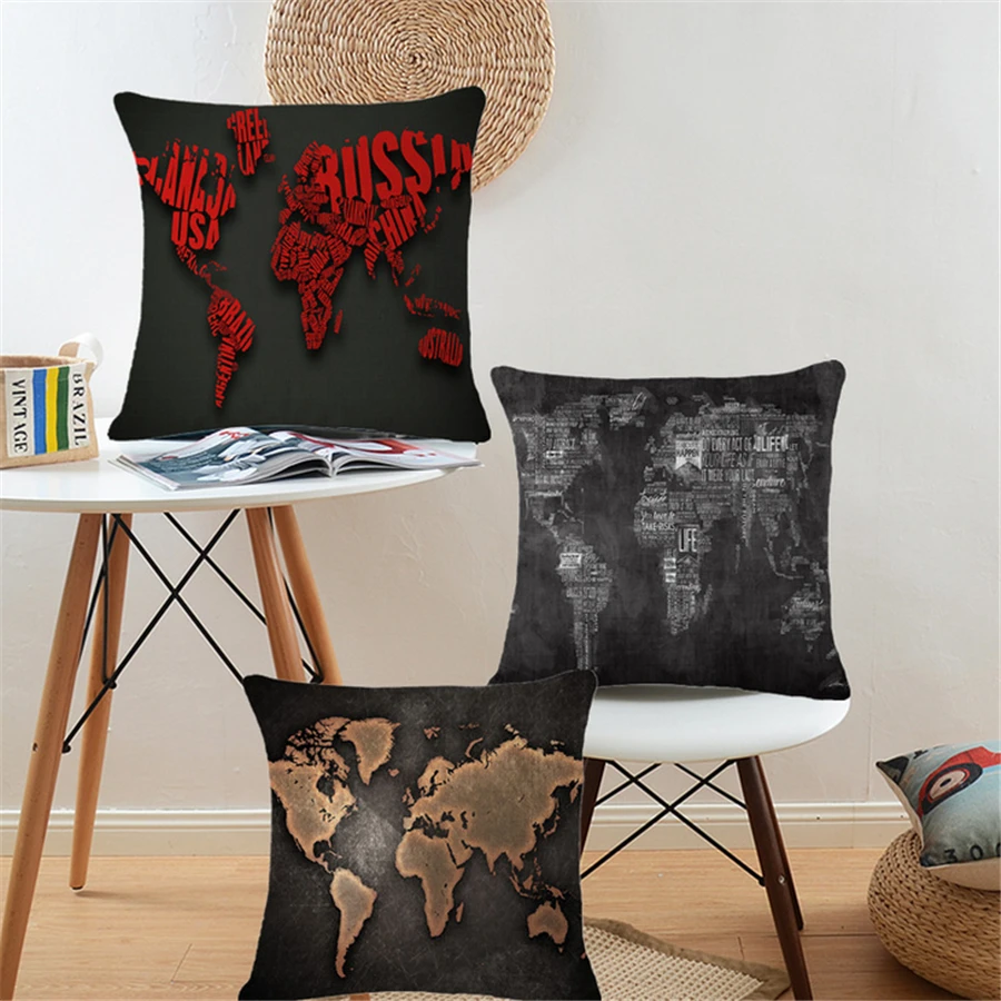 3d خريطة العالم ملونة مكتب ديكور المنزل كرسي أريكة رمي غطاء وسادة قطن كتان الهندسية الزخرفية pouf b181 3d خريطة العالم ملونة مكتب ديكور المنزل كرسي أريكة رمي غطاء وسادة قطن كتان الهندسية الزخرفية pouf b181
