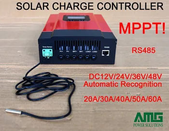 

MPPT Solar Charge Controller 20A/30A/40A/50A/60A, DC12V/24V/36V/48V Automatic Recognition, with RS485 difault. (WIFI optional)