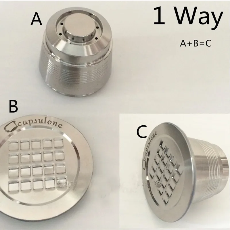 2 способ использования/ капсула из нержавеющей стали металлическая капсула совместима для кофемашины Nespresso