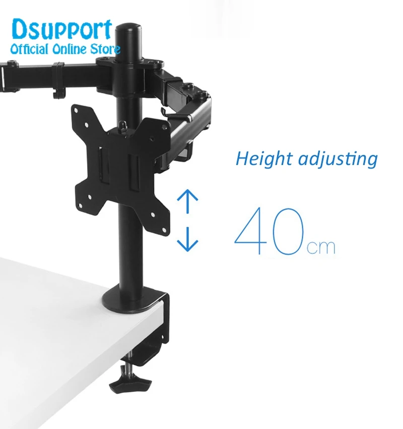 MS02 Desktop Clamping Full Motion 360 Degree Dual Monitor Holder 10