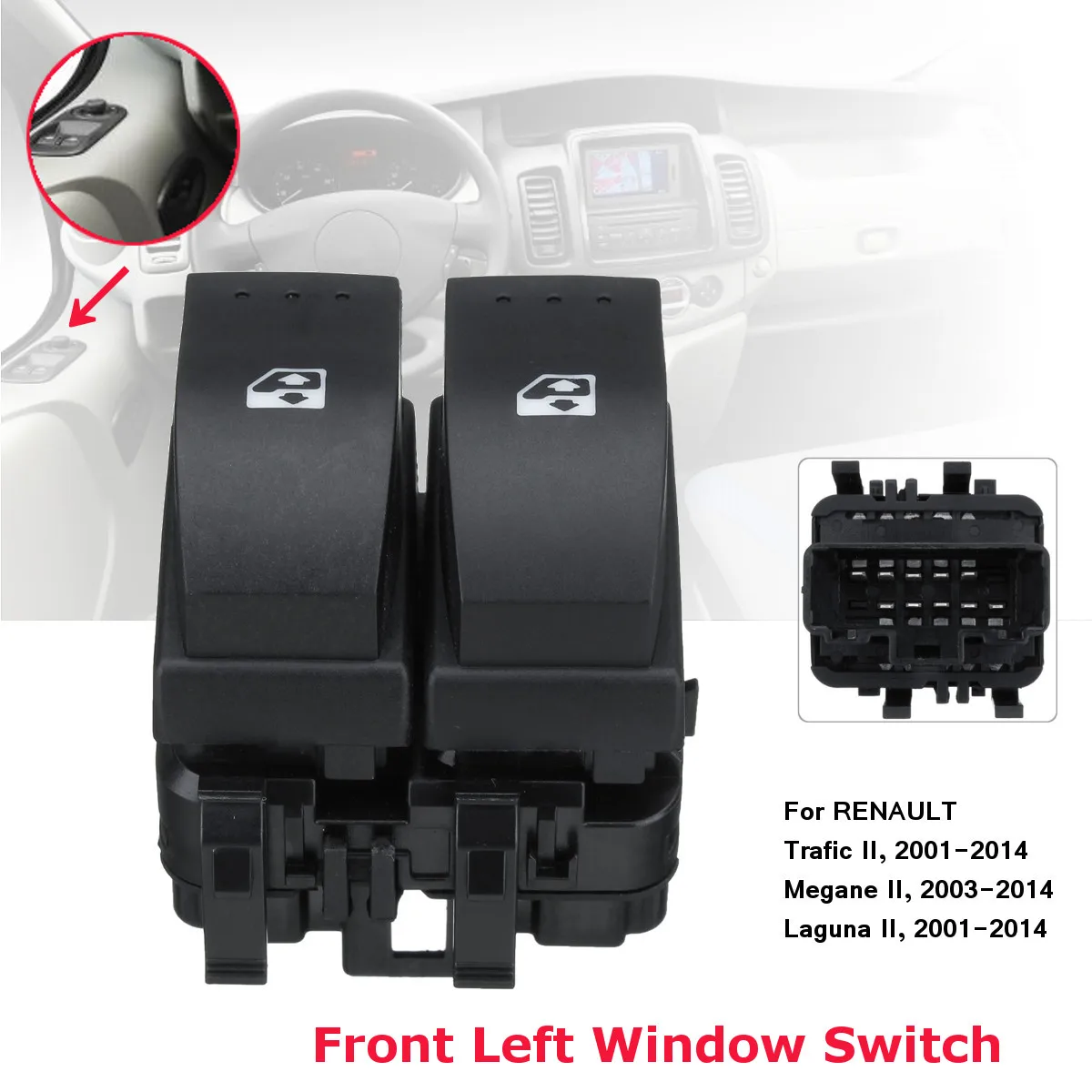 

Front Window Lifter Switch 8200315034 For Renault Trafic II/Megane II/Laguna II
