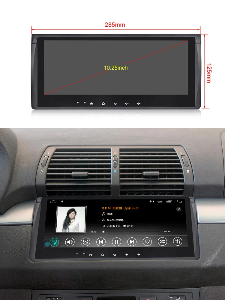 Clearance NaviFly 10.25 inch 2G+32G Android 9.1 Car Radio GPS for BMW X5 E53 1999-2005 2006/E39 1995 1996 1997-2003 M5 4