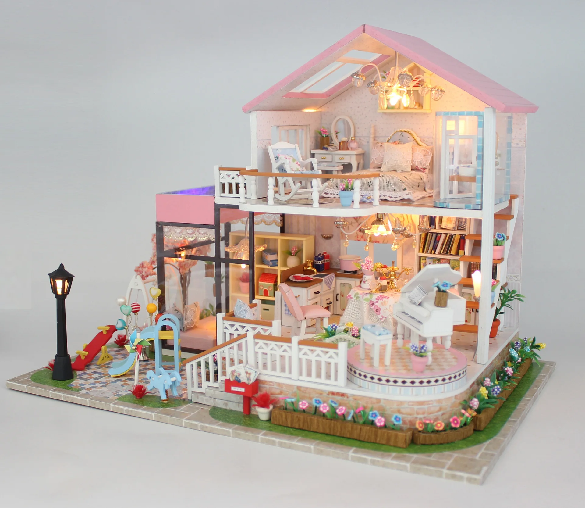 Baru Perakitan Kreatif Diy Rumah Boneka Cetakan