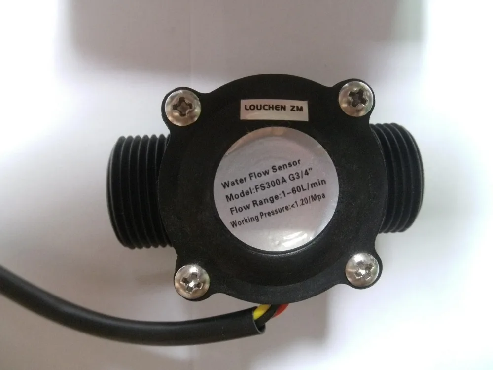 Power Adapter Solenoid valve G3/4" Water Flow Control LCD Display+Flow Sensor 