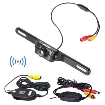 

2.4 ghz Wireless Rear View Camera HD Car Reversing License Plate Camera Night Vision Wireless Rearview Camera for Car Monitor