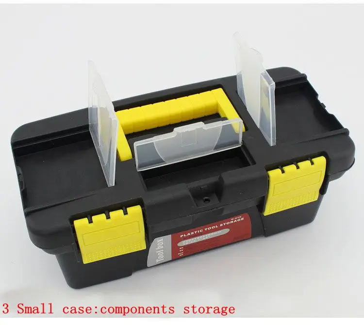 Маленький размер портативный ящик для инструментов большой емкости двойной слой Ящик для хранения инструментов съемный дизайн