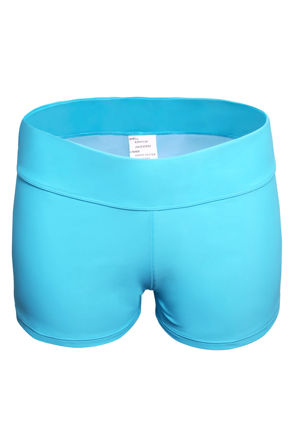 PLUSLAND летние сексуальные женские однотонные широкие шорты с поясом, раздельные купальные костюмы - Цвет: Blue