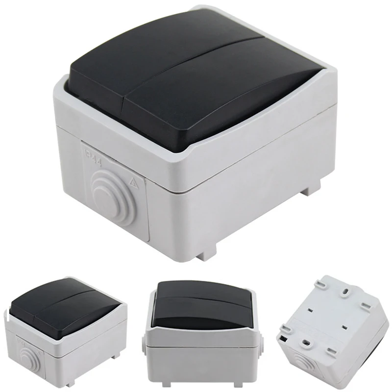 

kitchen Bathroom Bathroom Waterproof Splash Switch IP44 Wall shuanglian 2 Double Open Control and Splash off Cover