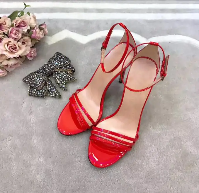 Женские туфли-лодочки с бабочкой и бантиком босоножки на высоком каблуке модельные туфли со стразами и бантиком, со съемным каблуком европейский размер 43 - Цвет: red