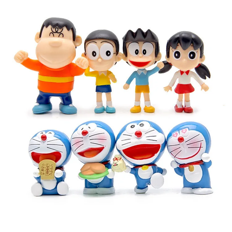 

5 Styles Anime Doraemon Mini PVC Action Figures Toys For Kids Children Christmas Gifts Doraemon Model Garden Landscape Dolls Toy