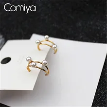 Comiya серьги для женщин акриловый жемчуг Pendientes элегантные аксессуары золотой цветной цинк сплав Мода корейский свадебные серьги