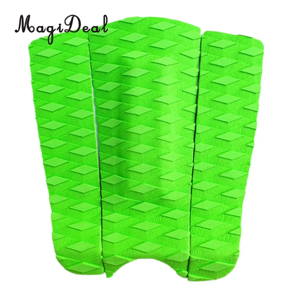 MagiDeal 3Pcs Adhesive Diamond Grooved Non-slip EVA Surf Traction Pad Tail Pad Deck Grip Mat for Surfboard Shortboard Skimboard