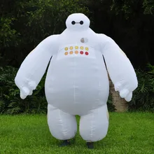 Baymax big hero 6 inflable traje de halloween para las mujeres de los hombres adultos cosplay anime fancy dress suit 2 m partido volar traje de mascota