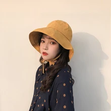 New fashion simple casual temperament high quality cap women girls leopard print comfortable soft cute vintage bucket hats