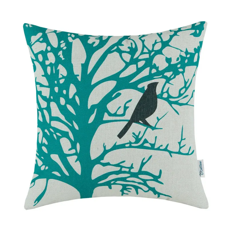 CaliTime Decorative Pillows Shell Cushion Covers Home Sofa Car Teal