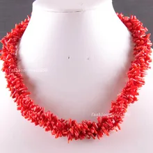 Песня мода ювелирные изделия из натурального камня красное море коралловые бусины ткать ожерелье ювелирные изделия кристалл женщин