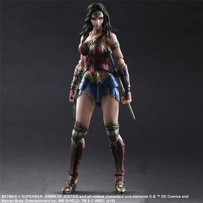 PLAYARTS DC Justice League Flash Супермен Суперженщины Женщина-кошка чудо-женщина фигурка Модель Кукла украшение подарок W12 - Цвет: Красный