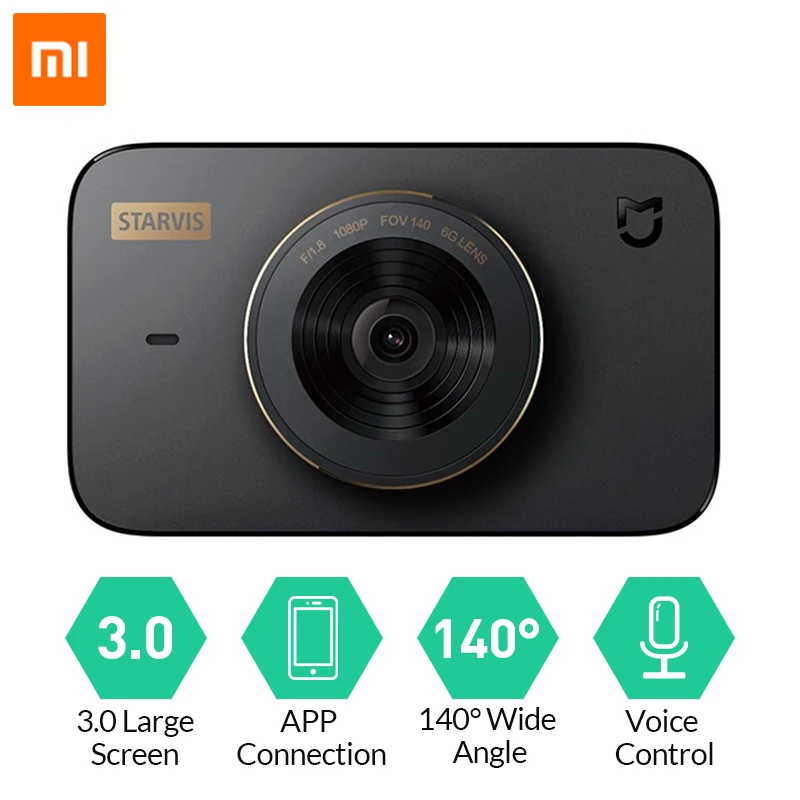 

Xiaomi Mijia Car DVR Camera WIFI Voice Control Driving Video Recorder Dash Cam 1080P 140 Degree Wide Angle 3 Inch HD Screen