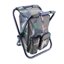 Складные камуфляжные сумки для рыболовных стульев многофункциональный 600D Оксфорд+ Водонепроницаемость peva слой крутая Рыболовная Сумка Рюкзак со стулом