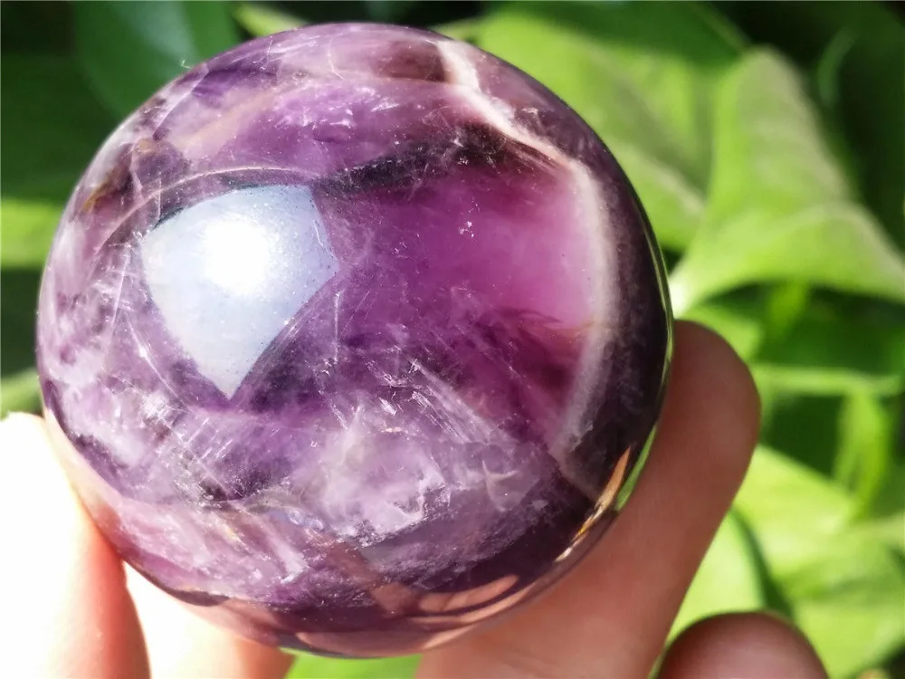 

WW 05094 42mm NATURAL Dream Amethyst Crystal sphere ball Orb Gem Stone