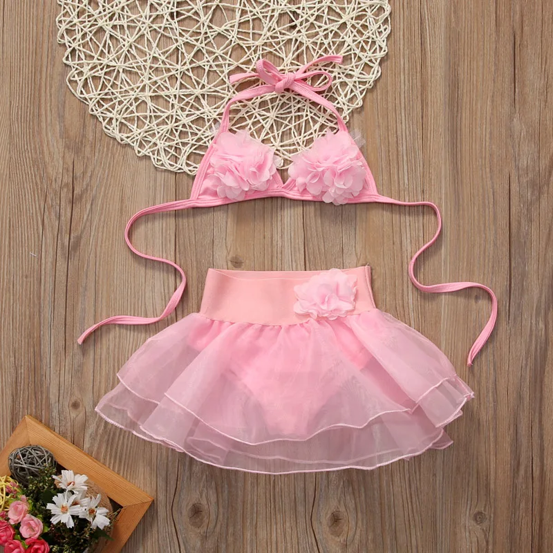 Купальник бикини с круглым вырезом без рукавов кружевом|outfit set|outfit set girlkids girls outfits
