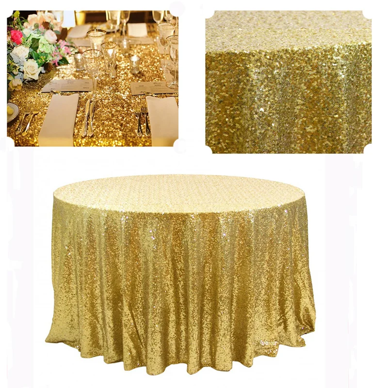 Buy 5pcs Best Fit 132in Round Gold Mesh Embroidery