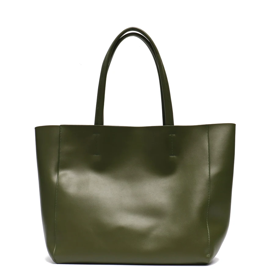 SC Роскошные брендовые сумки из коровьей кожи, дизайнерские сумки из воловьей кожи, женские сумки на плечо, модные женские сумки с большой вместительностью - Цвет: GREEN