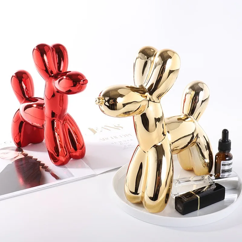 Goedkoop Noord europese Home Decor Keramische Dier Ballon Hond Spaarpot voor Woonkamer Tafel Creatieve Decoratie