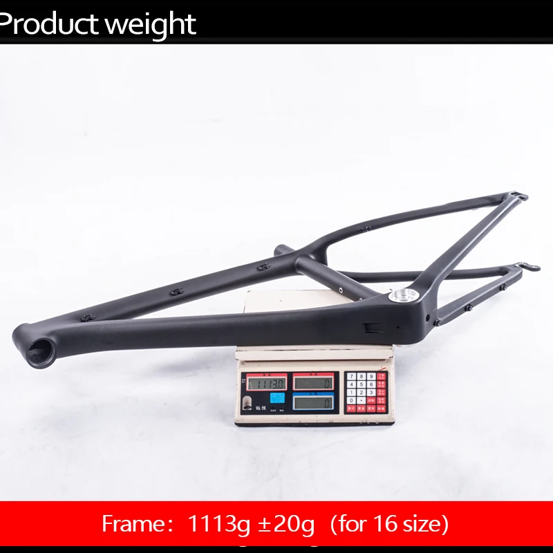 Top 2019 BXT 26er MTB frame 16/14inch 3K matte/glossy ultra light children bicycle frame 26 carbon kids frame + headset+clamp+BB92 5