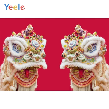 

Yeele New Year Chinese Lion Dance Photocall Party Photography Backdrops Personalized Photographic Backgrounds For Photo Studio