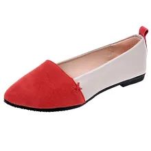 Mixed Colors Women Shoes Flat With Shallow Mouth Suede Sexy Blue Pointed Toe Women Shoes Woman Ladies Casual Single Shoes