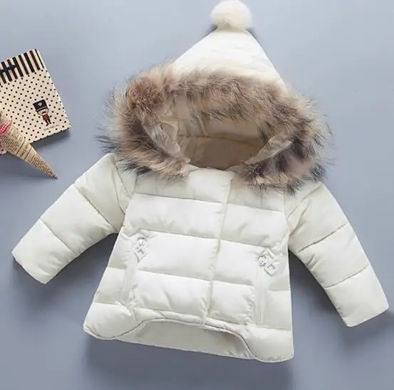 

2016 hot Boys girls real raccoon fur collar quilted waterproof duck down jacket outwear kids winter warm snow coat