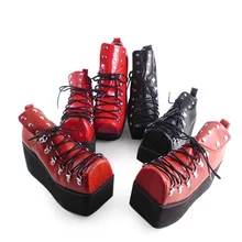 Милые туфли принцессы в стиле Лолиты; готическая обувь в стиле Лолиты под заказ; обувь в стиле панк; an9239